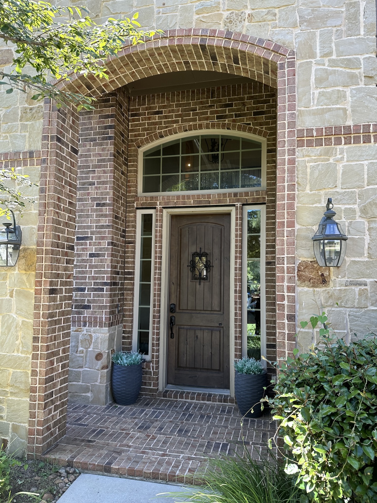 Window care at a brick and stone home